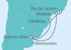 Itinerario del Crucero Brasil, Argentina, Uruguay TI - Costa Cruceros