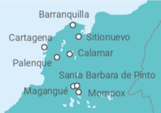 Itinerario del Crucero Maravillas de Colombia - AmaWaterways