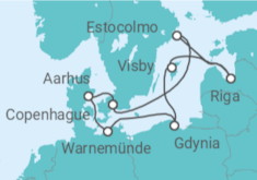 Itinerario del Crucero Capitales Bálticas - MSC Cruceros