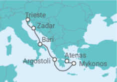 Itinerario del Crucero Costas ocultas de Mikonos - Regent Seven Seas