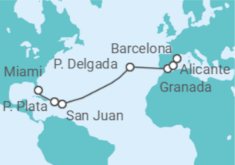 Itinerario del Crucero Puerto Rico, Portugal, España - NCL Norwegian Cruise Line