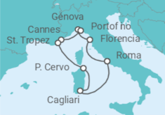Itinerario del Crucero Un viaje por la Riviera italiana y las costas zafiro - Explora Journeys