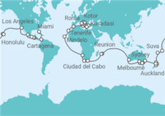 Itinerario del Crucero Segmento de vuelta al mundo: de Fort Lauderdale a Civitavecchia (Roma) - Princess Cruises