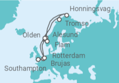 Itinerario del Crucero Fiordos Noruegos y Círculo Polar Artico TI - Celebrity Cruises