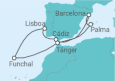 Itinerario del Crucero España, Portugal, Marruecos TI - Con vuelos - Celebrity Cruises