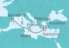 Itinerario del Crucero Islas Griegas y Turquía TI - Celebrity Cruises