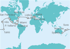 Itinerario del Crucero Tramo de Vuelta al mundo: De Civitavecchia a Sydney - Costa Cruceros