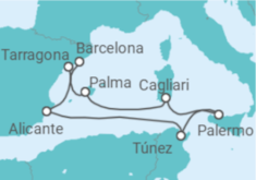 Itinerario del Crucero Tras las huellas del Mediterráneo TI - Corazul Cruceros