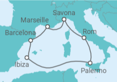 Itinerario del Crucero España, Gibraltar TI - AIDA