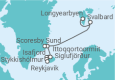Itinerario del Crucero  la vida del Ártico más icónica - Silversea