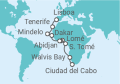 Itinerario del Crucero Aventura de vida silvestre - Regent Seven Seas