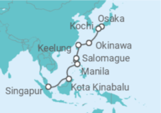 Itinerario del Crucero Amanecer en Kioto - Regent Seven Seas
