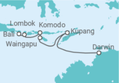 Itinerario del Crucero Indonesia - Regent Seven Seas