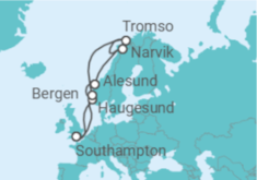 Itinerario del Crucero Noruega - Cunard