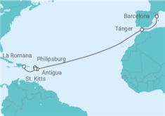 Itinerario del Crucero Desde Barcelona a La Romana - Con vuelos - MSC Cruceros