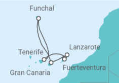 Itinerario del Crucero Oasis del Atlántico - Costa Cruceros
