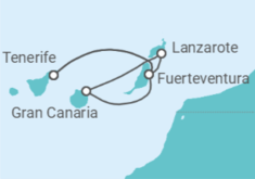 Itinerario del Crucero Islas Canarias TI - Costa Cruceros
