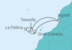 Itinerario del Crucero Oasis del Atlántico - Costa Cruceros