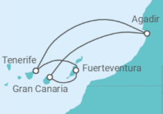 Itinerario del Crucero Islas Canarias TI - Costa Cruceros