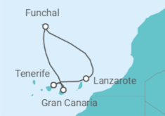 Itinerario del Crucero Oasis del Atlántico TI - Costa Cruceros