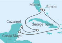 Itinerario del Crucero Bahamas, México, Islas Caimán - con vuelos - Celebrity Cruises