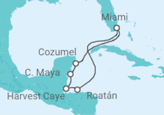 Itinerario del Crucero El Caribe: Harvest Caye, Cozumel y Roatán - NCL Norwegian Cruise Line