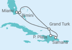 Itinerario del Crucero Caribe Oriental y Bimini Beach Club - Virgin Voyages