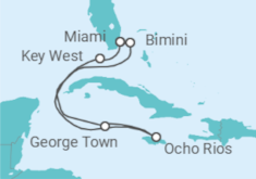 Itinerario del Crucero Caribe Occidental y Club de Playa Bimini - Virgin Voyages