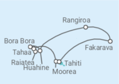 Itinerario del Crucero Polinesia Francesa - Paul Gauguin
