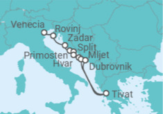 Itinerario del Crucero Croacia - Ponant