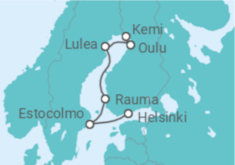 Itinerario del Crucero Suecia, Finlandia - Ponant