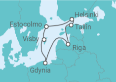 Itinerario del Crucero Suecia, Polonia, Estonia - Ponant