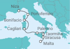 Itinerario del Crucero Italia - Ponant