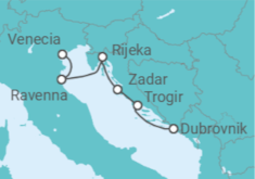 Itinerario del Crucero Croacia, Italia - Ponant