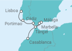 Itinerario del Crucero Marruecos, España - Ponant