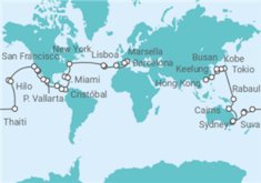 Itinerario del Crucero Tramo de Vuelta al mundo: De Marsella a Hong Kong - Costa Cruceros