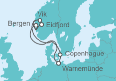 Itinerario del Crucero Noruega, Dinamarca TI - AIDA
