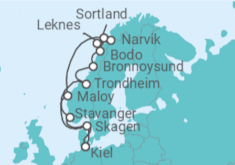 Itinerario del Crucero Noruega TI - AIDA
