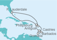Itinerario del Crucero St. Maarten, Barbados, Antigua TI - Celebrity Cruises