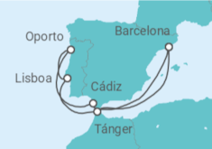 Itinerario del Crucero España, Portugal, Marruecos TI - Celebrity Cruises