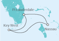 Itinerario del Crucero Estados Unidos y Bahamas TI - Celebrity Cruises