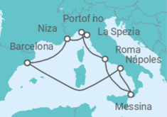Itinerario del Crucero Francia y la Riviera Italiana TI - Celebrity Cruises