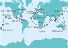 Itinerario del Crucero Vuelta al mundo - Costa Cruceros