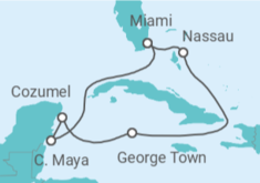 Itinerario del Crucero Bahamas, Islas Caimán, México TI - Con vuelos - Celebrity Cruises