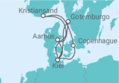 Itinerario del Crucero Dinamarca, Alemania, Suecia TI - AIDA