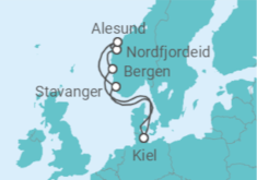Itinerario del Crucero Noruega TI - AIDA