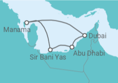 Itinerario del Crucero Emiratos Árabes TI - AIDA