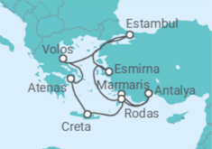 Itinerario del Crucero Turquía, Grecia TI - AIDA