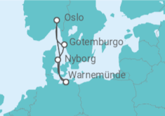 Itinerario del Crucero Suecia, Noruega TI - AIDA
