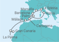 Itinerario del Crucero Desde Palma de Mallorca a Las Palmas de Gran Canaria TI - AIDA